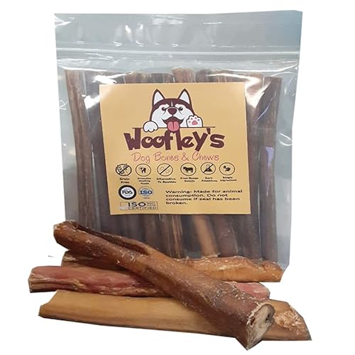 Woofley's 6" Jumbo Thick Buffalo Bully Sticks - (18 Count) - Bully Sticks for Dogs - Long Lasting Bully Stick Dog Chews