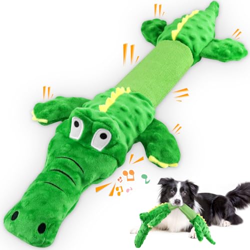 WOWBALA Large Durable Dog Toys: Squeaky Dog Toys - Plush Dog Chew Toys - Tough Tug of War Dog Toys - Interactive Puppy Toys for Small,Medium,Large Breed