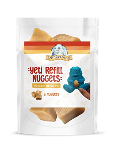 Yeti Refill Nuggets for Puff and Play Dog Toys, Natural Yak Cheese Treats for Interactive Chew Toys and Dispensers, 6 Pieces, 3.5 Oz