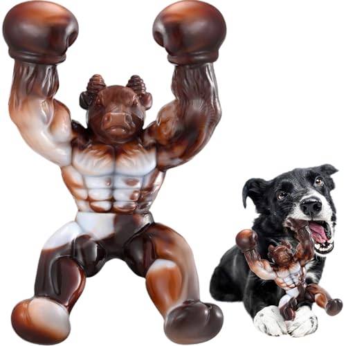 Zinbo Dog Toys for Aggressive Chewers, Indestructible Dog Toys, Tough Dog Toys for Aggressive Chewers Medium/Large Breed, Real Bacon Flavored, Durable Nylon Dog Bone Toys