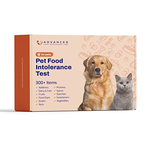 AFIL Pet Dried Food Intolerance Test for Dogs and Cats - 300+ Items Tested - at Home Food Sensitivity Test – Proteins, Grains, Nuts, Dairy & Fats, Vegetables - Fast Results