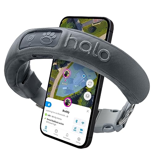 All New Halo Collar 3 (Small, Graphite) - GPS Dog Fence - Multifunction Wireless Dog Fence & Training Collar with Real-Time Tracking & GPS - Waterproof, Create Up to 20 Wireless Fences