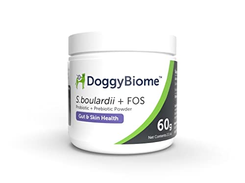 AnimalBiome Dog Probiotics - S. boulardii + FOS Probiotic and Prebiotic Powder for Dogs - DoggyBiome (60 Grams)