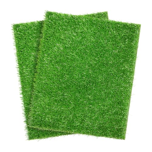 Artificial Dog Grass Pee Pad 20”x 25” 2Pack, Washable Indoor Potty Training Replacement Turf for Puppy, Reusable Realistic Grass for Dogs