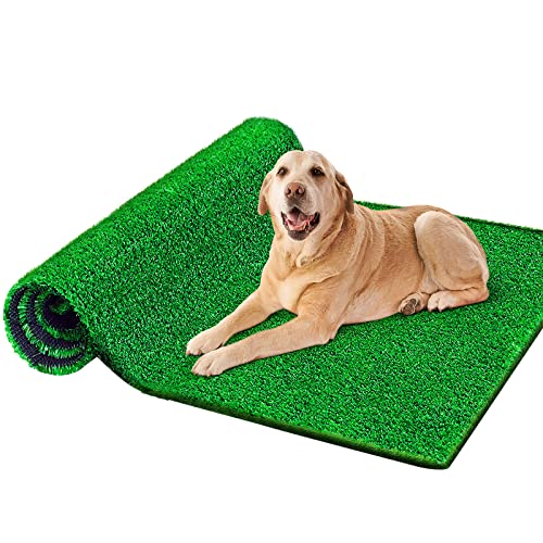 Artificial Grass, Dog Grass Mat Fake Grass Pee Pads for Dogs, Outdoor Potty Training Grass Rug, Artificial Turf Training Pads for Dogs with Drainage Holes Patio Faux Grass Decor(39.3x59.1in)