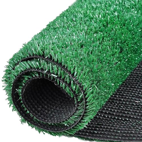 Artificial Grass Turf Indoor Outdoor Rug 4FTX6FT Fake Grass Backdrop Synthetic Lawn Landscape, Faux Turf Mat for Decor, Astroturf for Dogs with Drain Holes