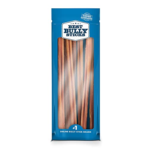 Best Bully Sticks 12 Inch All-Natural Bully Sticks for Dogs - 12” Fully Digestible, 100% Grass-Fed Beef, Grain and Rawhide Free | 8 oz
