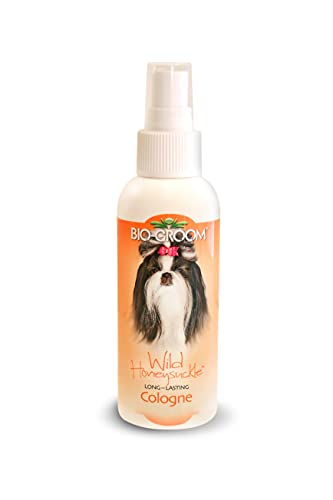 Bio-groom Wild Honeysuckle Dog Cologne – Deodorizing Spray, Dog Bathing Supplies, Puppy Wash, Cat & Dog Grooming Supplies, Cruelty-Free, Made in USA, Dog Perfume – 4 fl oz 1-Pack