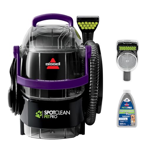 BISSELL SpotClean Pet Pro Portable Carpet Cleaner, 2458, Grapevine Purple, Black, Large