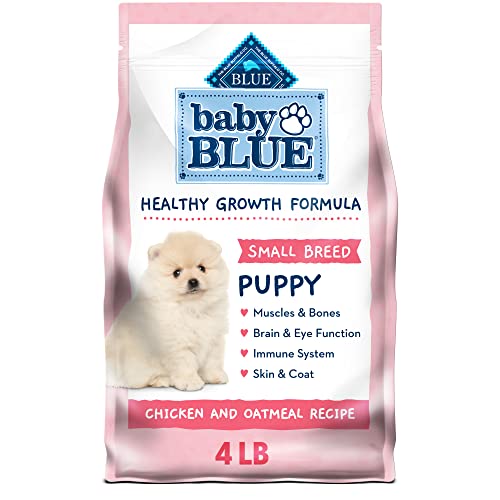 Blue Buffalo Baby BLUE Healthy Growth Formula Natural Small Breed Puppy Dry Dog Food, Chicken and Oatmeal Rice Recipe 4-lb