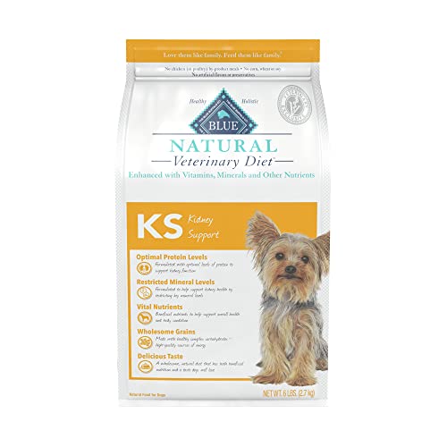 Blue Buffalo Natural Veterinary Diet KS Kidney Support Dry Dog Food, Chicken 6-lb bag