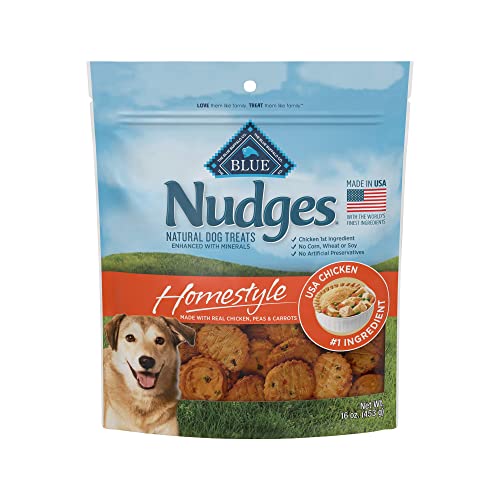 Blue Buffalo Nudges Homestyle Natural Dog Treats, Chicken, 16oz Bag