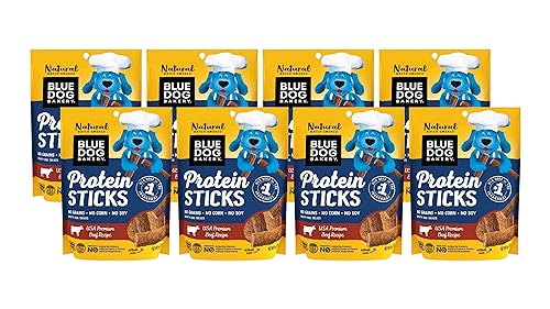 Blue Dog Bakery Natural Protein Sticks, Beef, 6 Oz (Pack of 8)