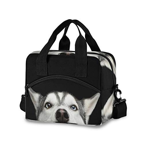 Blueangle Siberian Husky Dog Lunch Bag Insulated Lunch Box Soft Cooler Cooling Tote for Kids Men Women