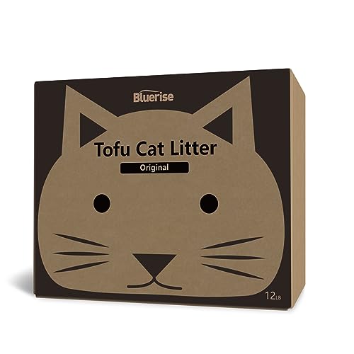 Bluerise Tofu Cat Litter 6LB*2 Tofu Litter Dust-Free Clumping Cat Litter Quickly Absorb Cat Odors Cat Toilet Can Flush Into The Toilet Pure Natural cat tofu Litter (Original Flavor)