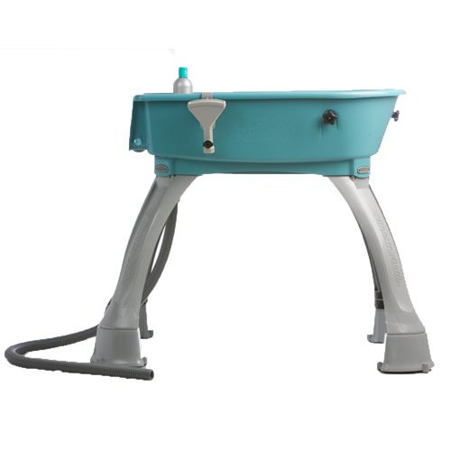 Booster Bath Elevated Dog Bath And Grooming Center Medium Teal 33 X 16.75 X 10