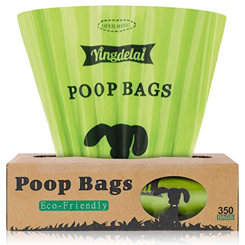 BOTEWO Dog Poop Bags, 350 Poop Bags on a Large Single Roll, Grab & Go, Guaranteed Leak-Proof Biodegradable Poop Bags for Dogs (Scented)