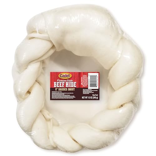 Cadet Premium Grade Beef Hide for Dogs, Rawhide Long Lasting Dog Chews, Chips, Curls & Rolls for Small/Medium/Large Dogs