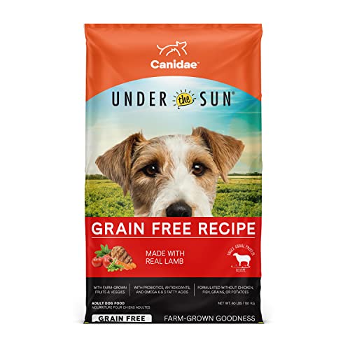 CANIDAE, Under The Sun, Grain Free Recipe Made with Real Lamb Dog Dry 40 lbs.