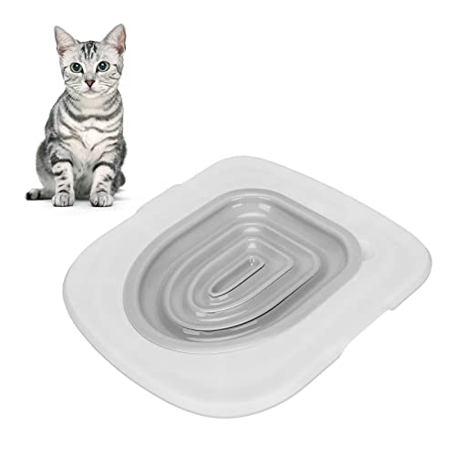 Cat Toilet Training Kit Universal Reusable Cat Toilet Trainer Cat Toilet Training Seat Tool for Pet Cleaning(Gray)