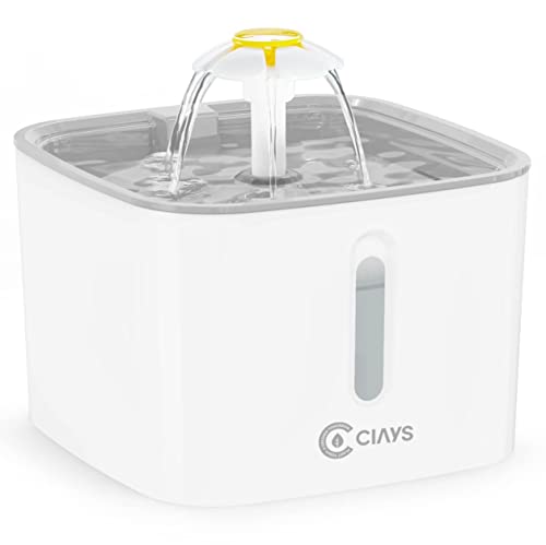 Ciays Cat Water Fountain - Automatic Pet Water Fountain, 84oz/2.5L Dog Water Dispenser with 3 Replacement Filters ，Ultra Slient Pump,BPA-Free