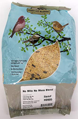 Country Blends No Milo No Mess Blend, 5 lbs Bag - Wild Bird Food Seed Mix