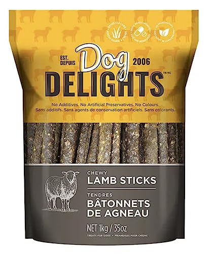 Dog Delights Chewy Lamb Stick Dog Treats, 35 Ounce