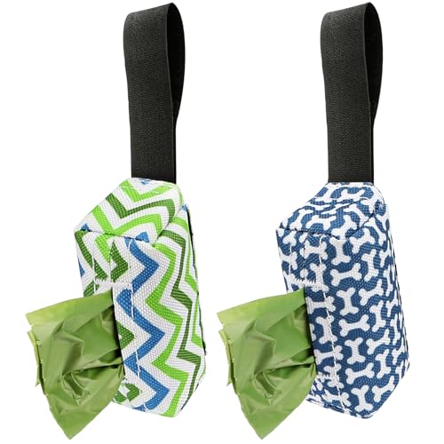 Dog Poop Bag Holder for Leash, 2 Pack Dog Poop Bag Dispenser, Durable and Guaranteed Leakproof Poop Bag Holders for Leashes, Dog Waste Bag Holder, Unscented, 2 Dispenser and 30 Bags By PobbY