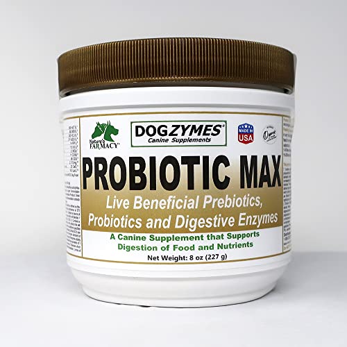 Dogzymes Probiotic Max -10 Billion CFU's Probiotics, Prebiotics, Digestive Enzymes - (8 Ounce)