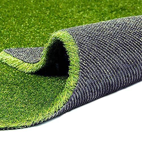 Fas Home Artificial Grass Turf 5FTX8FT(40 Square FT),0.8" Pile Height Realistic Synthetic Grass, Drainage Holes Indoor Outdoor Faux Grass Astro Rug Carpet for Pet Dog Garden Backyard Balcony