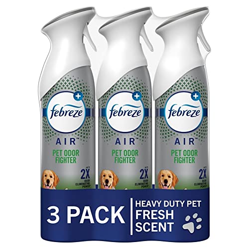 Febreze Air Freshener Spray, Heavy Duty Pet Air Freshener for Home, Pet Friendly, Odor Fighter for Strong Odor, 8.8 Oz (Pack of 3)