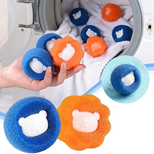 FITORCH Pet Hair Remover for Laundry, Lint Remover Washing Balls Reusable Pet Hair Catcher, Washing Machine Laundry Pet Hair Catcher Dryer Balls for Clothing Dog Cat Fur Remover 9 Pcs