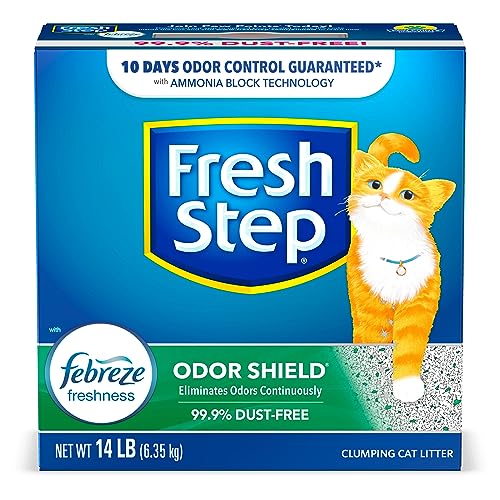 Fresh Step Clumping Cat Litter, Odor Shield With Febreze, 14 lbs