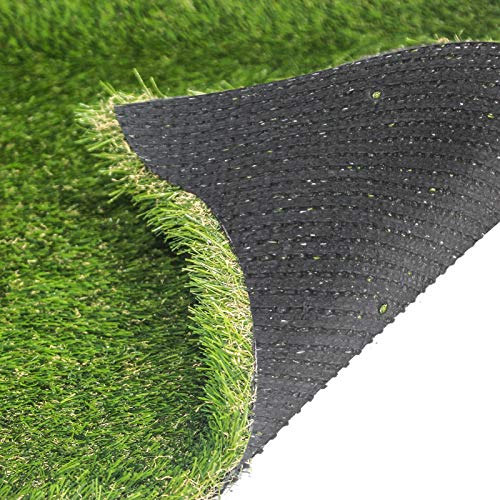 Gleenwave Artificial Grass, Pee Pads with Drain Holes,1.37" Height 4-Tone Realistic PP/PE Grass Mat, Fake Grass Turf for Home/Office/Patios Beach Camping Pets/Dogs (3.3x5ft)