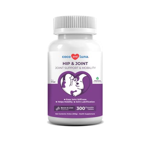 Glucosamine for Dogs - 300 Chewable Tablets - Hip and Joint Supplement for Dogs with Chondroitin, MSM & Manganese - Mobility Support - Dog Joint Pain Relief