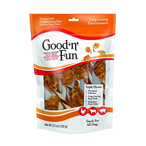 Good'n'Fun Good ’n’ Fun Triple Flavor Dumbbells 5.5 Ounces, Gourmet Dog Snacks