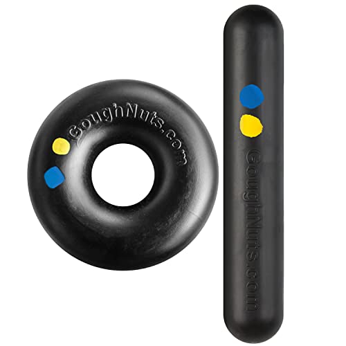 Goughnuts Ultra Durable Chew Toys - Ring and Stick Made with Natural Rubber for Aggressive Power Chewers Like German Shepherds, Pit Bulls, and Labs
