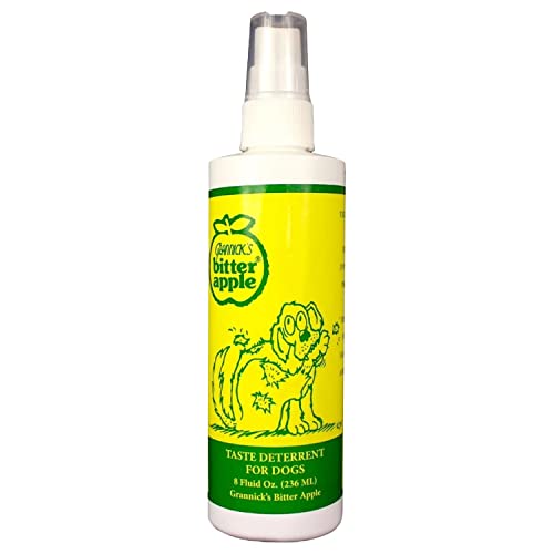 Grannick's Bitter Apple Taste Deterrent Spray Bottle for Dogs, 8 Ounces, Single