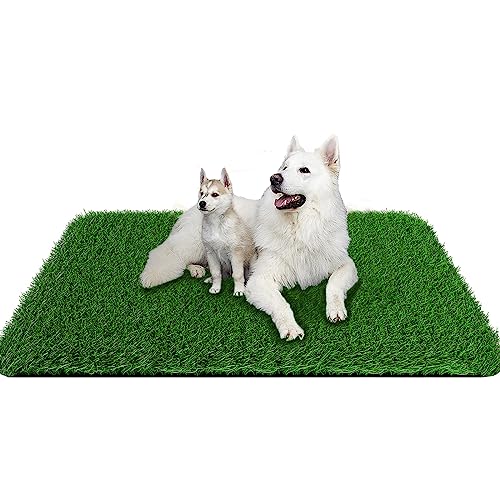 Grass Pad for Dogs 39.3 x 31.5 inches Strong Absorbency Soft Artificial Grass for Pets Potty Training, Easy to Clean Fake Grass for Dog Indoor Outdoor Use(1 Pack)