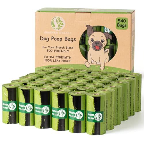 GREENER WALKER 540 Poop Bags for Dog, Extra Thick Strong 100% Leak Proof Pet Waste Bags - Lavender Scented