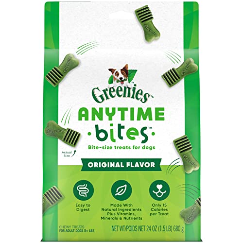 Greenies Anytime Bites Dog Treats, Original Flavor, 24 oz. Bag, 1.5 Pound (Pack of 1)