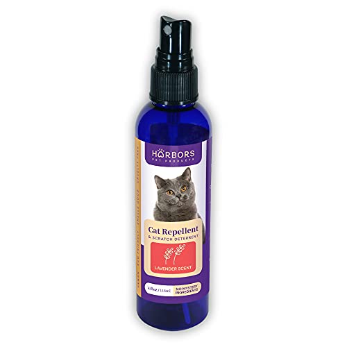 Harbor's Cat Repellent - Scented | Cat Repellent Spray Indoor - 4 oz | Cat Training Spray | Cat Repellent for Furniture | Cat Repellent for Plant (Lavender)