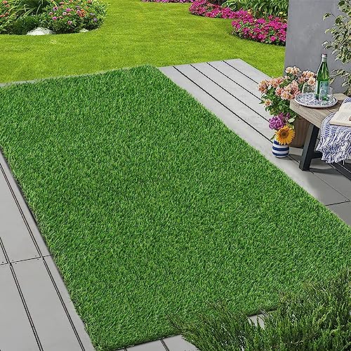 HEBE Artificial Grass Turf Area Rug 3' X 5' Artificial Grass Rug Turf Mat for Dogs Pets Indoor Outdoor Patio Mat Grass Door Mat for Balcony Garden Lawn Landscape