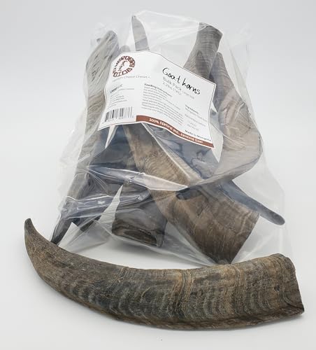 Herders Choice Chews Dried Goat Horns (Bulk Pack Large Horns 1 kg)