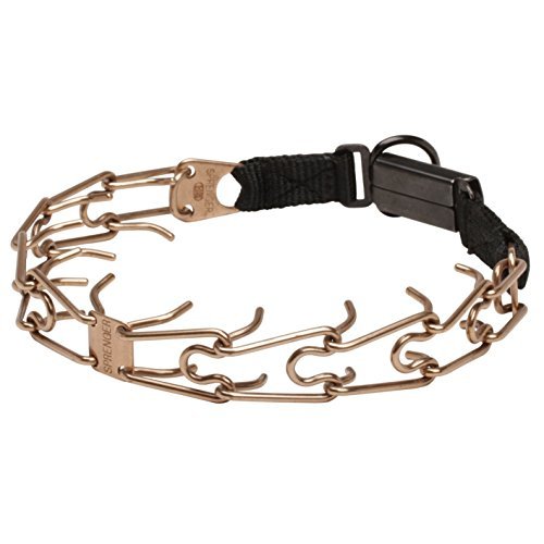 Herm Sprenger Curogan Ultra-Plus Prong Collar with Center-Plate and Click-Lock Buckle - 3.2 mm x 20 1/2 inches