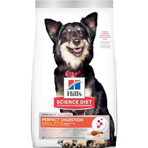 Hill's Science Diet Adult Dry Dog Food, Small Bites, Perfect Digestion, Chicken Recipe, 3.5 lb. Bag