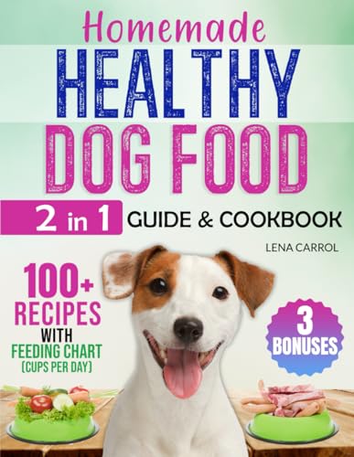 HOMEMADE HEALTHY DOG FOOD: [2 in 1] Guide & Cookbook. 100+ Quick and Affordable Food Recipes for a Balanced Diet to Make Your Dog Live Healthier & Longer! Bonus Inside to Make Your Dog's Hair Shiny