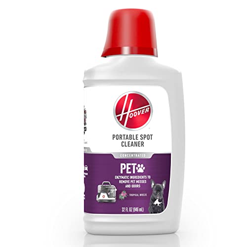 Hoover Carpet Paws & Claws Premixed Spot Machine Cleaning Shampoo, Pet Stain Solution and Odor Remover, 32oz Cleaner Formula, AH31700, White, 32 Fl Oz