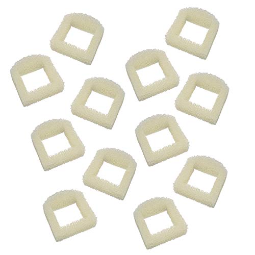 HQRP Pack of 12 Foam Pre-Filter Compatible with Drinkwell Stainless Steel 360, Ceramic Avalon Lotus Pagoda Sedona Pet Fountains for Cat and Dog, Replacement PAC00-13711, PAC00-13194