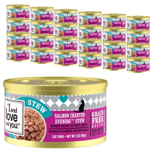 "I and love and you" Naked Essentials Canned Wet Cat Food - Grain Free, Salmon Recipe, 3-Ounce, Pack of 24 Cans